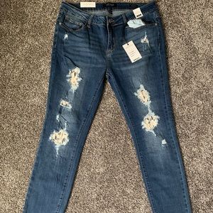 Judy Blue Jeans with lace patches